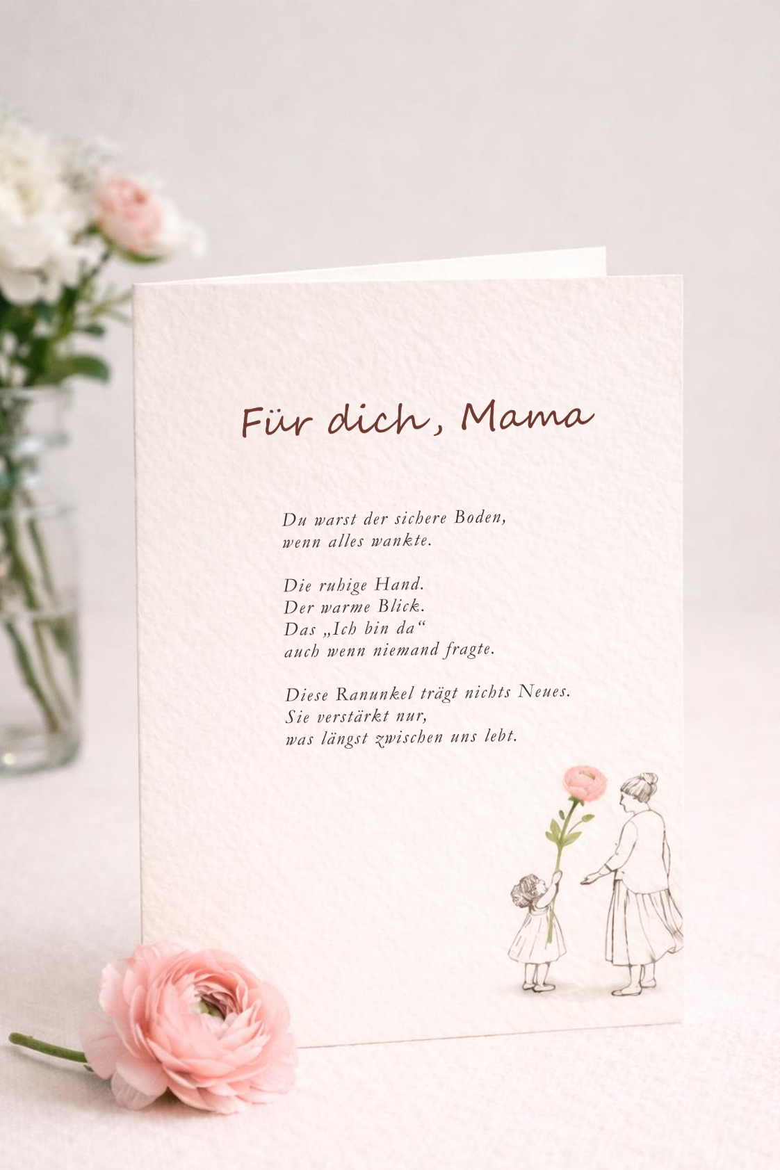 Faltkarte Muttertag – Holy Ranunculus