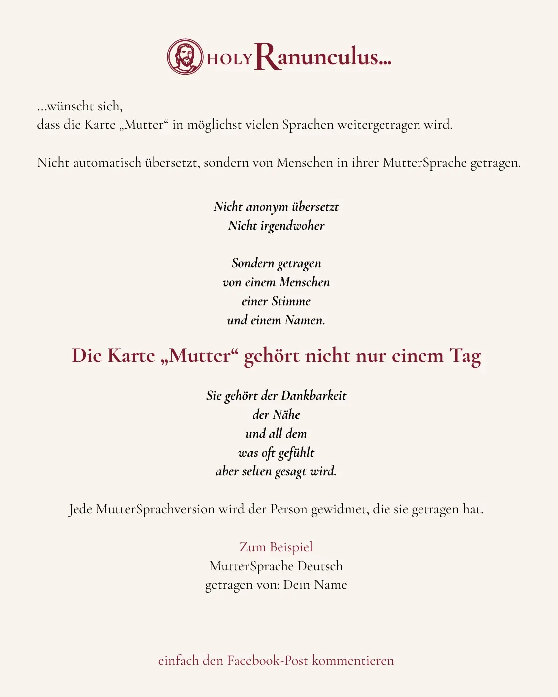Karte Mutter